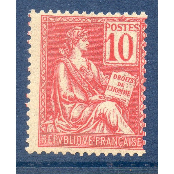 Timbre France Yvert No 112 Mouchon Type I 10c Rose neuf **