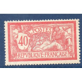 Timbre France Yvert No 119 Type Merson 40c Rouge et bleu neuf **