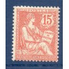 Timbre France Yvert No 125 Type Mouchon 15c Vermillon neuf **