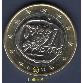 Pièce de 1 Euro Grèce - Lettre S (2002)