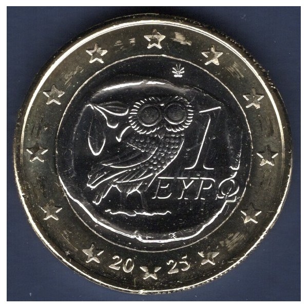 Pièce de 1 Euro Grèce - 2ème Carte (2007 à nos jours)