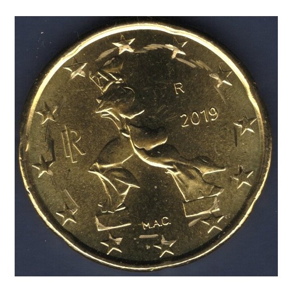 Pièce de 20 centimes d'Euro Italie - 2ème Carte (2007 à nos jours)