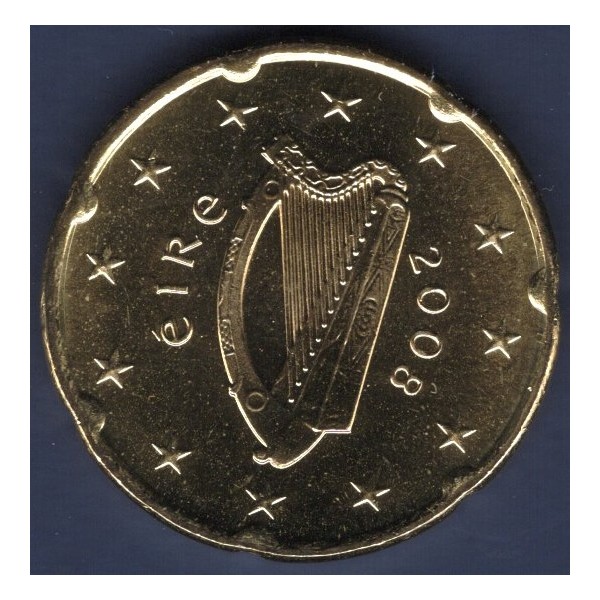 Pièce de 20 centimes d'Euro Irlande - 2ème Carte (2007 à nos jours)