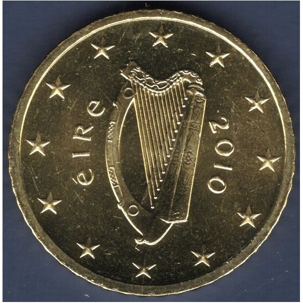 Pièce de 50 centimes d'Euro Irlande - 2ème Carte (2007 à nos jours)