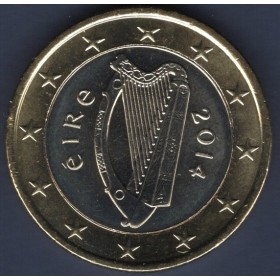 Pièce de 1 Euro Irlande - 2ème Carte (2007 à nos jours)