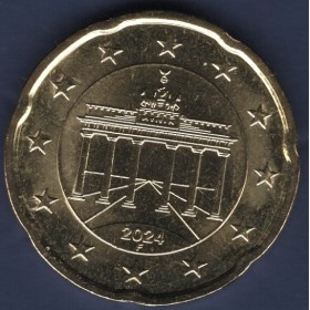 Pièce de 20 centimes d'Euro Allemagne - 2ème Carte (2007 à nos jours)