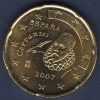Pièce de 20 centimes d'Euro Espagne - 1er Type, 2ème Carte (2007-2009)