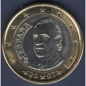 Pièce de 1 Euro Espagne - 1er Type, 2ème Carte (2007-2009)