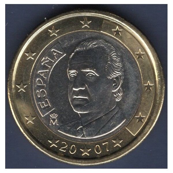 Pièce de 1 Euro Espagne - 1er Type, 2ème Carte (2007-2009)