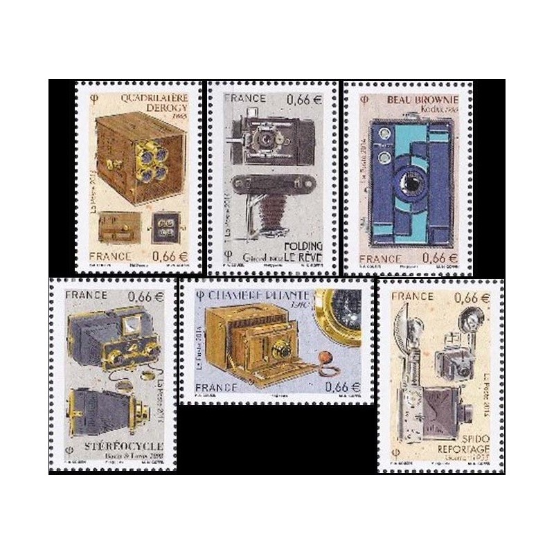 Timbre France Yvert No 4916-4921 Les appareils Photographiques