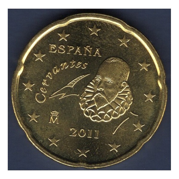 Pièce de 20 centimes d'Euro Espagne - 2ème Type, 2ème Carte (2010 à nos jours)