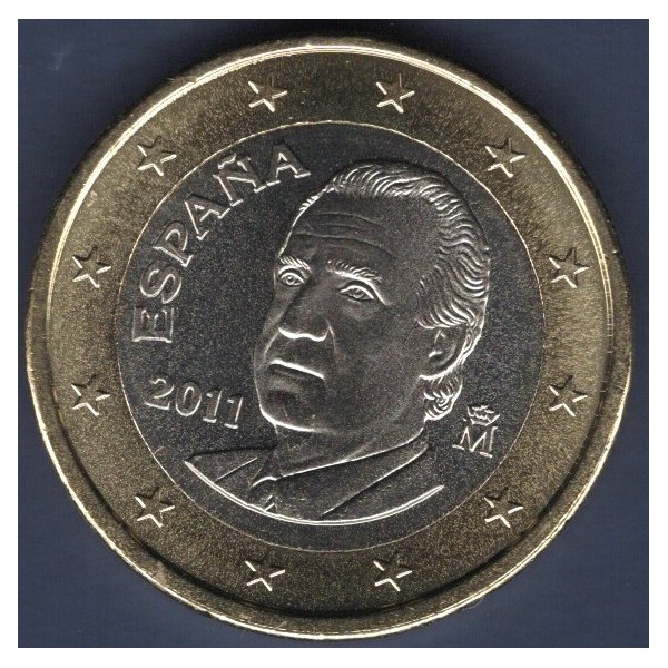 Pièce de 1 Euro Espagne - 2ème Type, 2ème Carte (2010 à 2014)