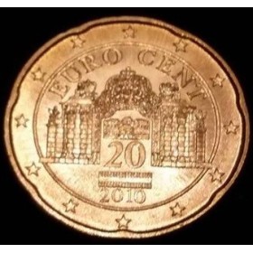 Pièce de 20 centimes d'Euro Autriche - 2ème Carte (2008 à nos jours)