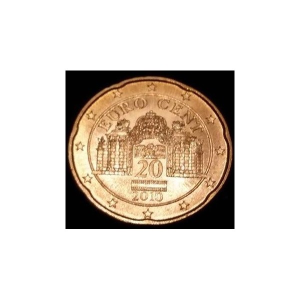 Pièce de 20 centimes d'Euro Autriche - 2ème Carte (2008 à nos jours)