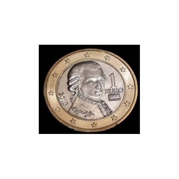Pièce de 1 Euro Autriche - 2ème Carte (2008 à nos jours)