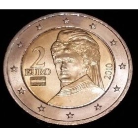 Pièce de 2 Euro Autriche - 2ème Carte (2008 à nos jours)