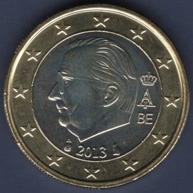 Pièce de 1 Euro Belgique - Albert II, 2ème type (2009-2013)