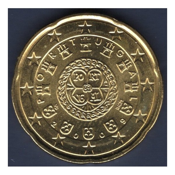 Pièce de 20 centimes d'Euro Portugal - 2ème carte (2008 à nos jours)