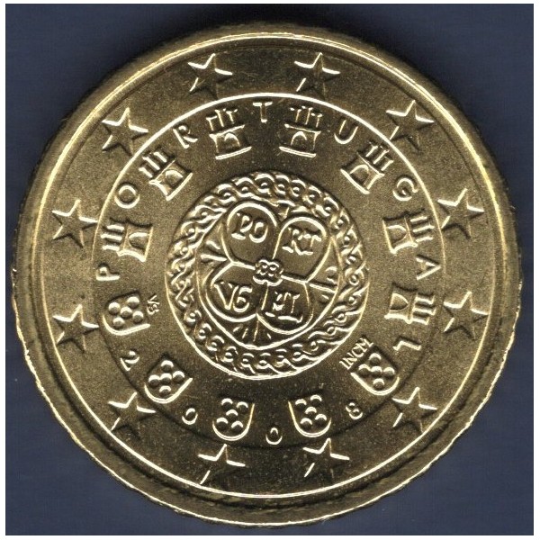 Pièce de 50 centimes d'Euro Portugal - 2ème carte (2008 à nos jours)