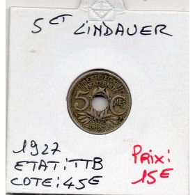 5 centimes Lindauer 1927 TTB