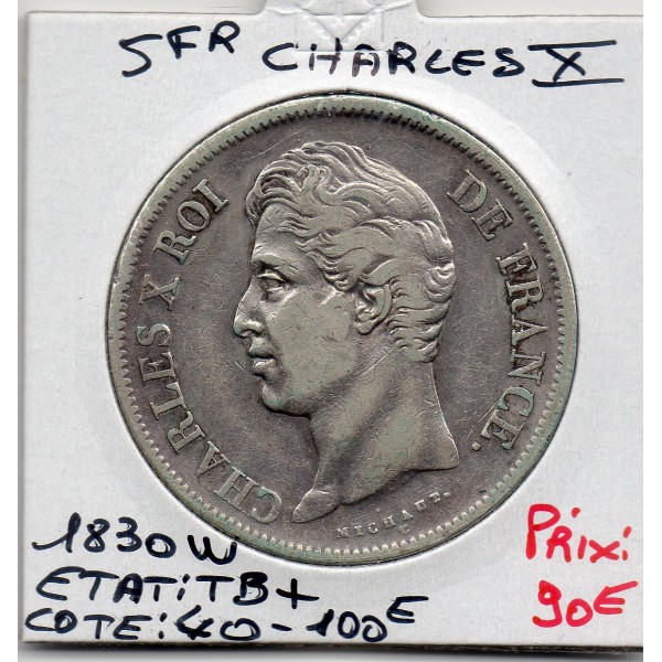 5 francs Charles X 1830 W Lille TB+