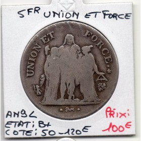 5 francs Union et Force An 9 L Bayonne B+