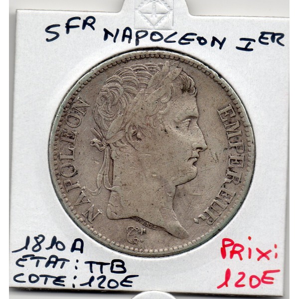 5 francs Napoléon 1er 1810 A Paris TTB