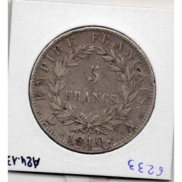 5 francs Napoléon 1er 1810 A Paris TTB