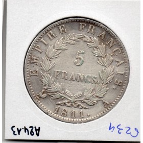 5 francs Napoléon 1er 1811 normal A Paris TTB