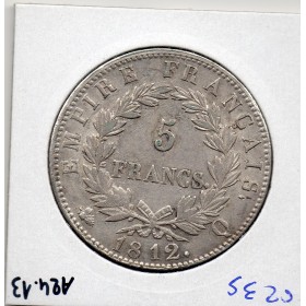 5 francs Napoléon 1er 1812 Q Perpignan Sup-