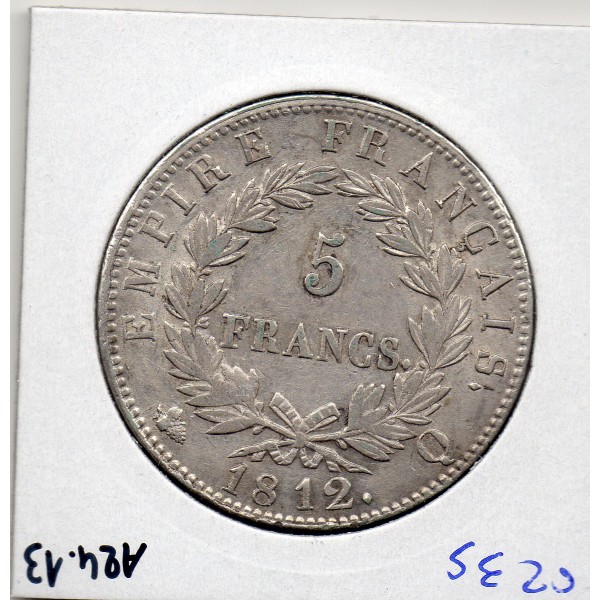 5 francs Napoléon 1er 1812 Q Perpignan Sup-