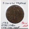 5 sols siège de Mayence 1793 TTB+