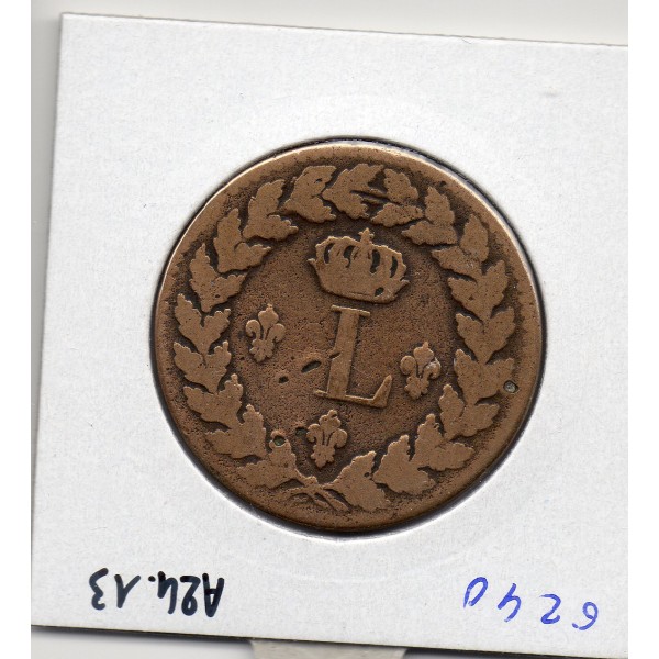 1 décime siège Strasbourg 1815 BB avec point Louis XVIII TB-
