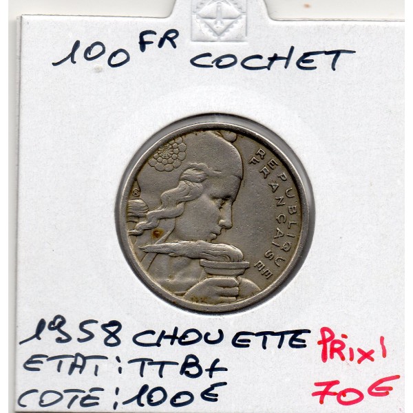 100 francs Cochet 1958 Chouette TTB+