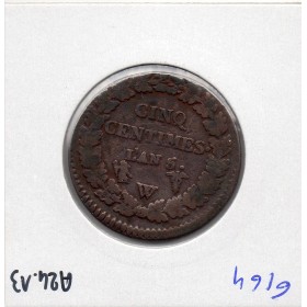 5 centimes Dupré An 5 W Lille TB-