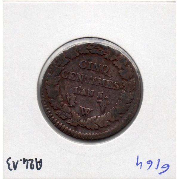 5 centimes Dupré An 5 W Lille TB-