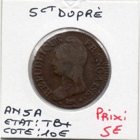 5 centimes Dupré An 5 A paris TB+