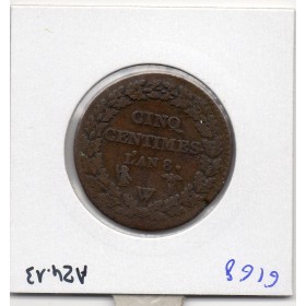 5 centimes Dupré An 8 W Lille TB