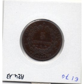 5 centimes Cérès 1872 grand A Paris TB