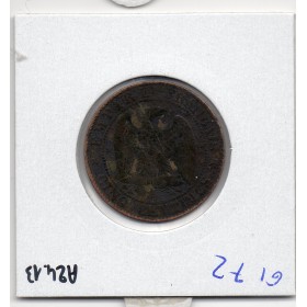 5 centimes Napoléon III tête nue 1854 A main Paris TTB-