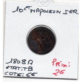 10 centimes Napoléon 1er 1808 A Paris TB