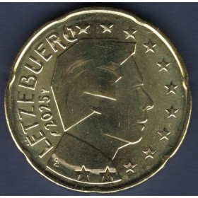 Pièce de 20 centimes d'Euro Luxembourg - Grand-Duc Henri, 2ème carte (2007-2025)