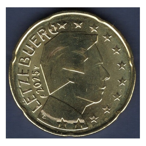 Pièce de 20 centimes d'Euro Luxembourg - Grand-Duc Henri, 2ème carte (2007-2025)