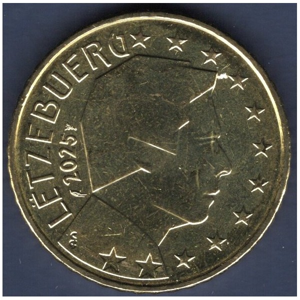 Pièce de 50 centimes d'Euro Luxembourg - Grand-Duc Henri 2èmecarte (2007-2025)