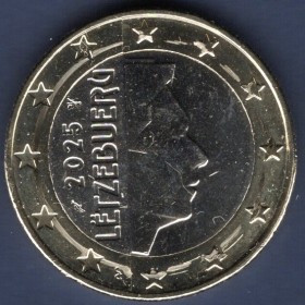 Pièce de 1 Euro Luxembourg - Grand-Duc Henri, 2ème carte (2007-2025)