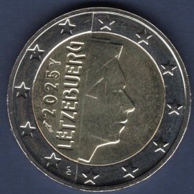 Pièce de 2 Euro Luxembourg - Grand-Duc Henri, 2ème carte (2007-2025)