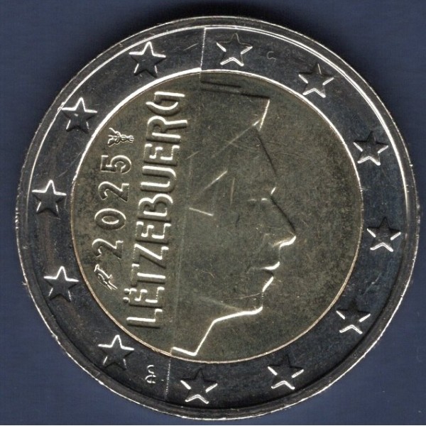 Pièce de 2 Euro Luxembourg - Grand-Duc Henri, 2ème carte (2007-2025)