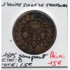 1 décime siège Strasbourg 1815 BB sans point Louis XVIII B