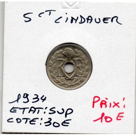 5 centimes Lindauer 1934 Sup