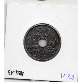 20 centimes état Français 1944 fer Sup+